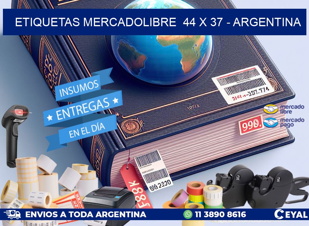 ETIQUETAS MERCADOLIBRE  44 x 37 - ARGENTINA