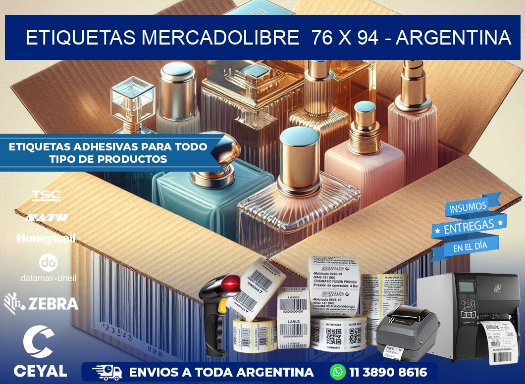 ETIQUETAS MERCADOLIBRE  76 x 94 – ARGENTINA