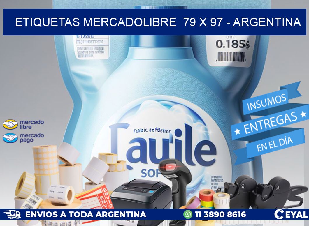 ETIQUETAS MERCADOLIBRE  79 x 97 - ARGENTINA