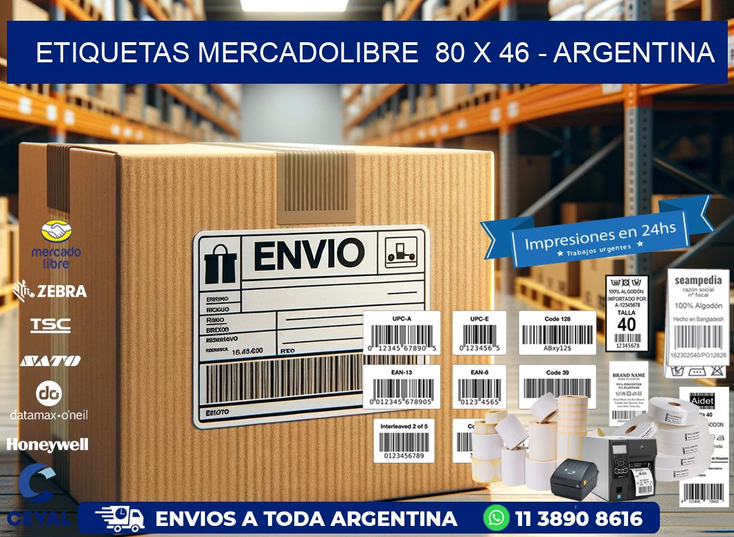 ETIQUETAS MERCADOLIBRE  80 x 46 – ARGENTINA