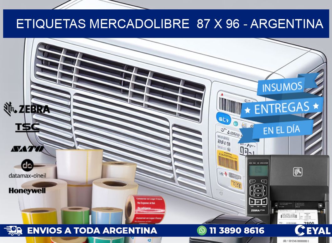 ETIQUETAS MERCADOLIBRE 87 x 96 - ARGENTINA