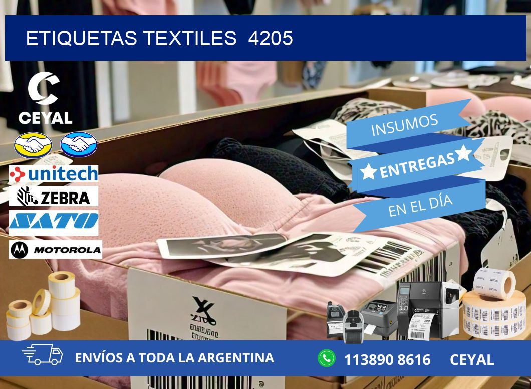 ETIQUETAS TEXTILES  4205