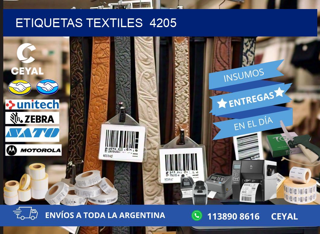 ETIQUETAS TEXTILES  4205