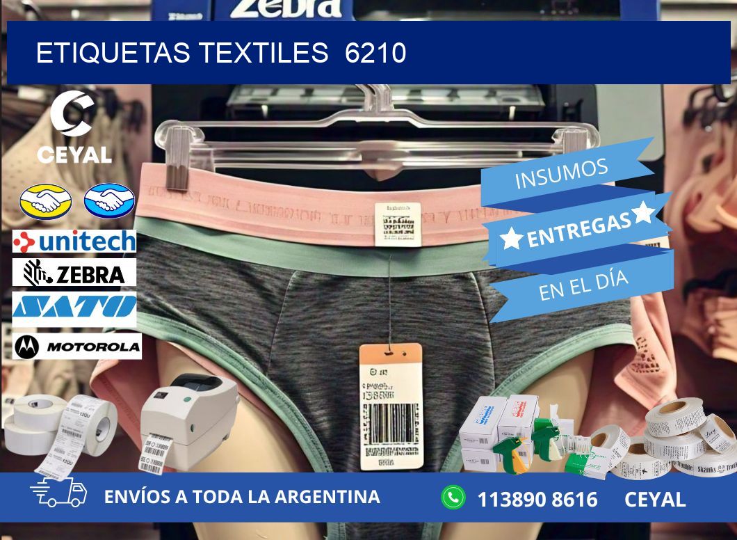 ETIQUETAS TEXTILES  6210