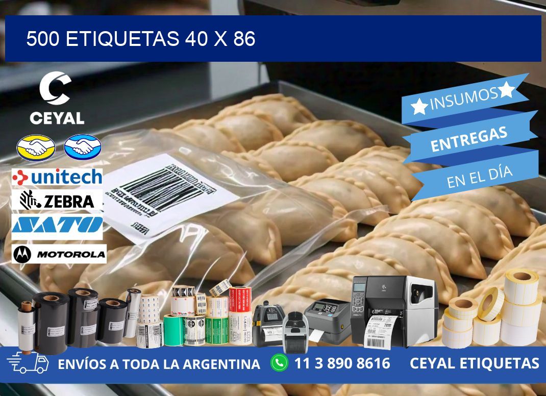 500 ETIQUETAS 40 x 86