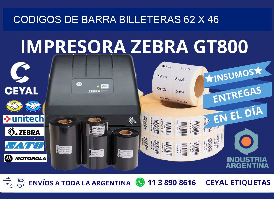 CODIGOS DE BARRA BILLETERAS 62 x 46