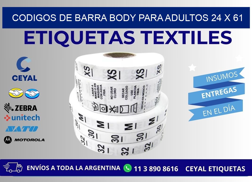 CODIGOS DE BARRA BODY PARA ADULTOS 24 x 61