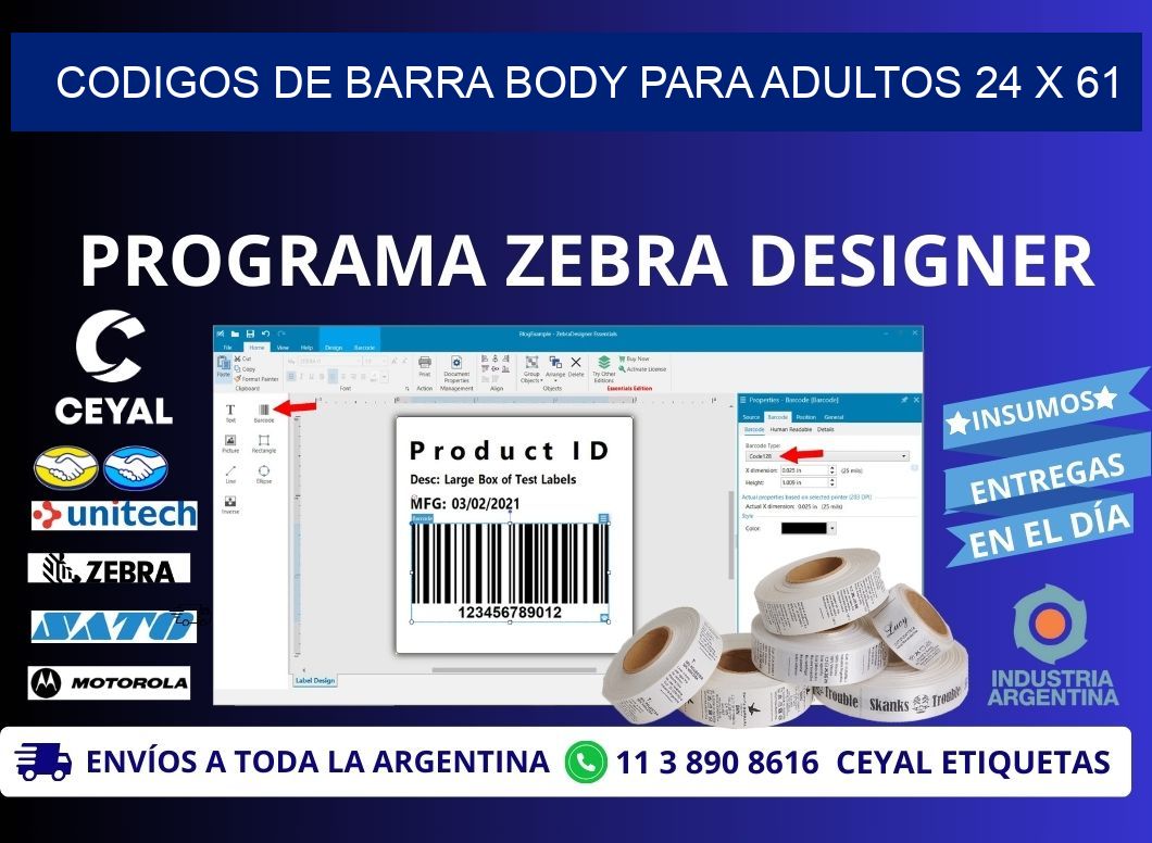 CODIGOS DE BARRA BODY PARA ADULTOS 24 x 61