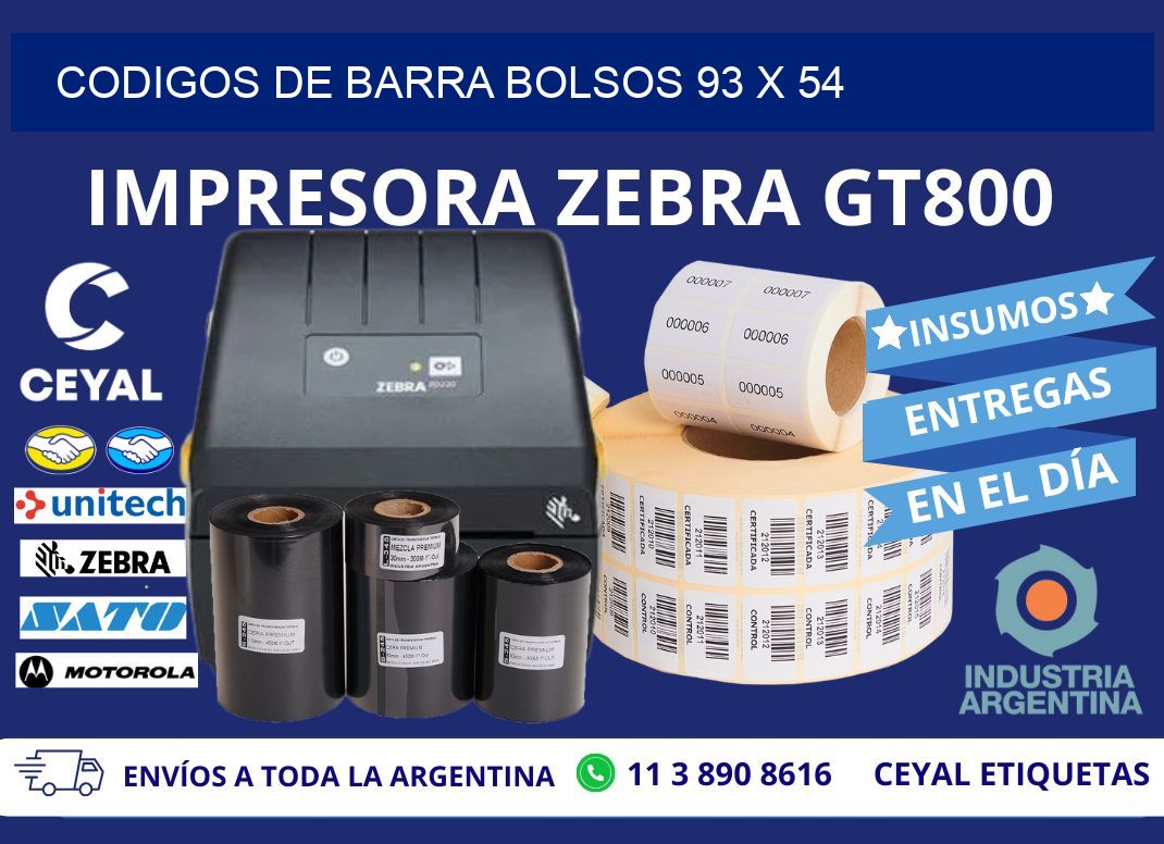 CODIGOS DE BARRA BOLSOS 93 x 54