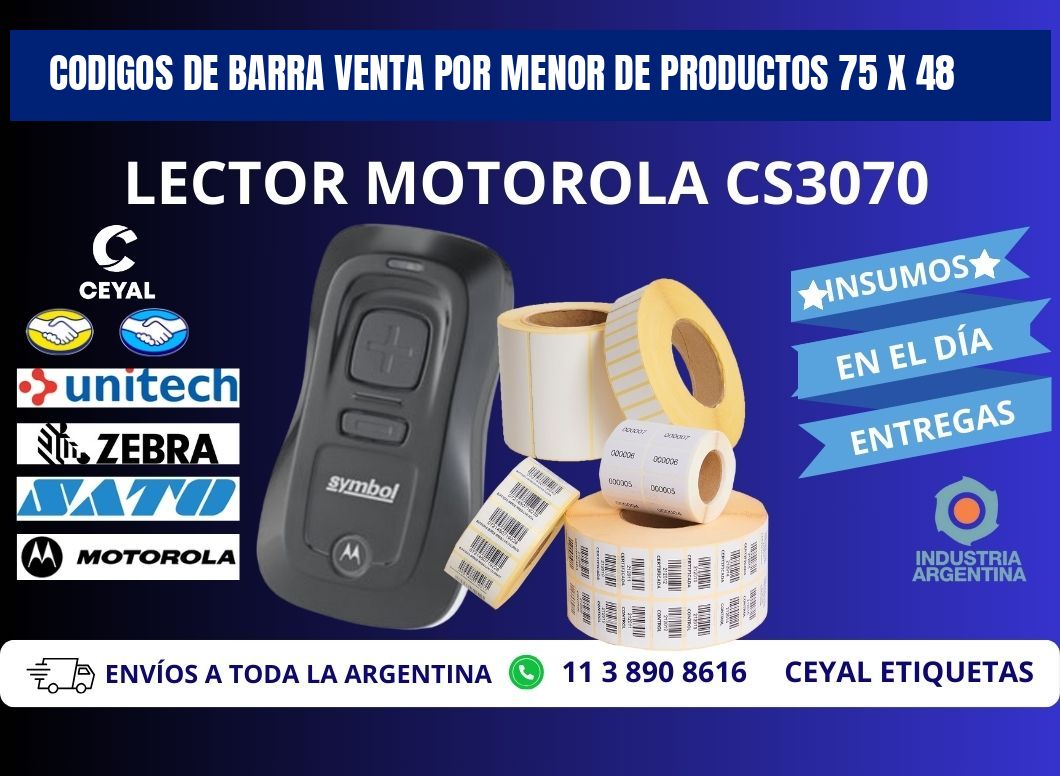 CODIGOS DE BARRA VENTA POR MENOR DE PRODUCTOS 75 x 48