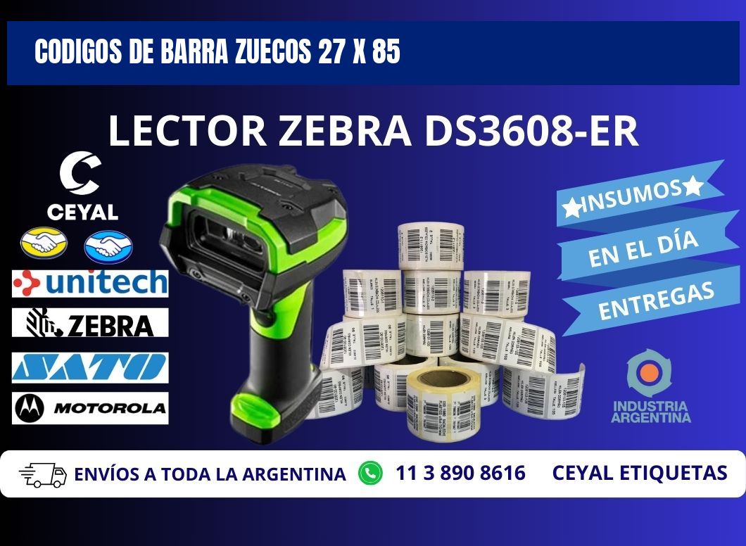 CODIGOS DE BARRA ZUECOS 27 x 85