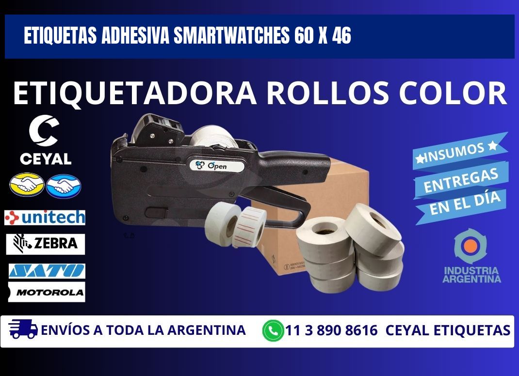 ETIQUETAS ADHESIVA SMARTWATCHES 60 x 46