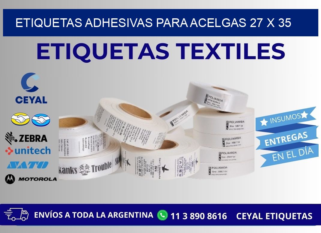 ETIQUETAS ADHESIVAS PARA ACELGAS 27 x 35