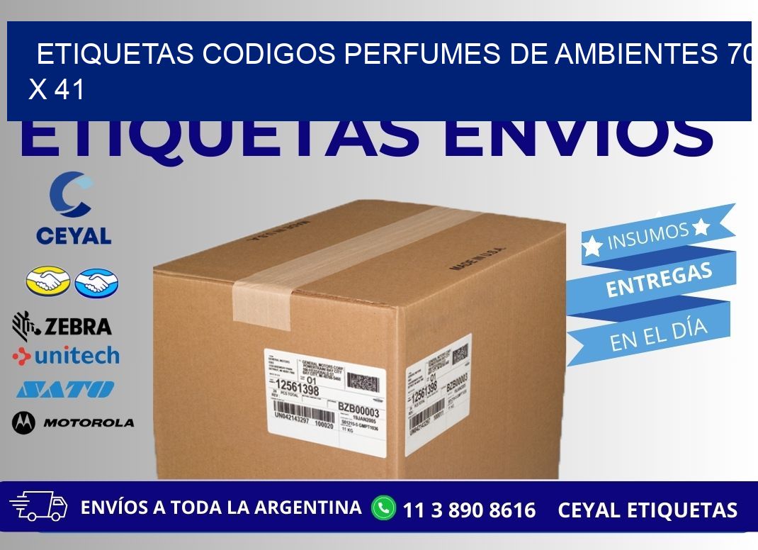 ETIQUETAS CODIGOS PERFUMES DE AMBIENTES 70 x 41