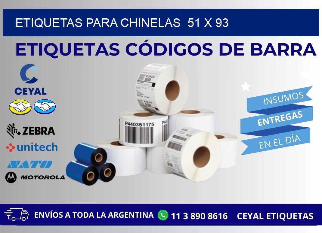 ETIQUETAS PARA CHINELAS  51 x 93