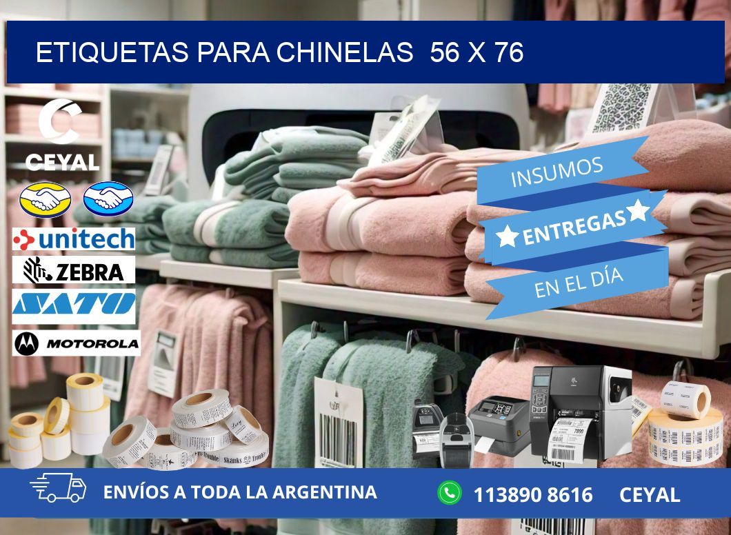 ETIQUETAS PARA CHINELAS  56 x 76