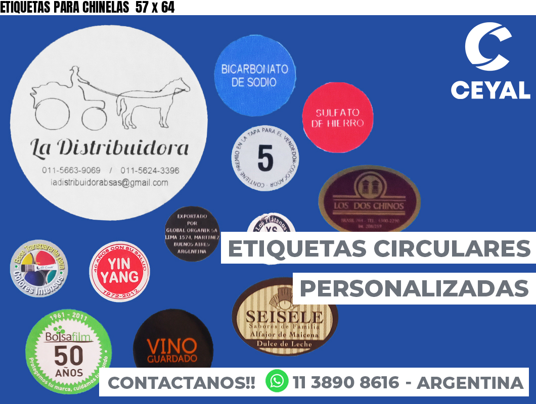 ETIQUETAS PARA CHINELAS  57 x 64