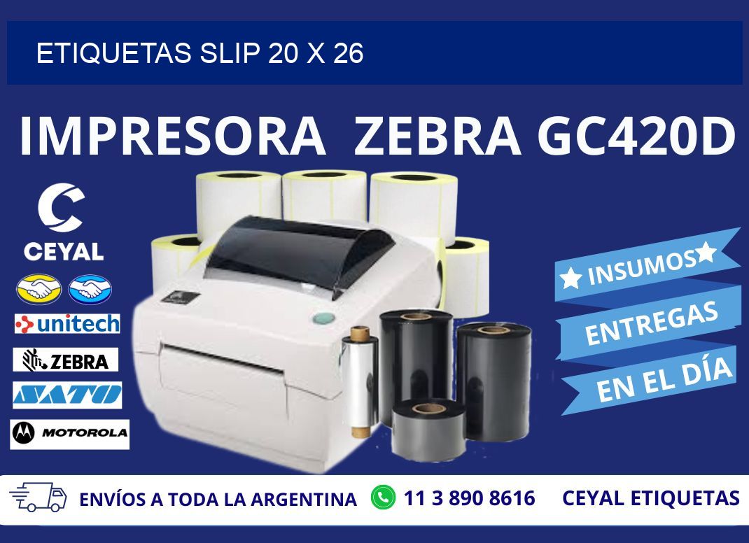 ETIQUETAS SLIP 20 x 26