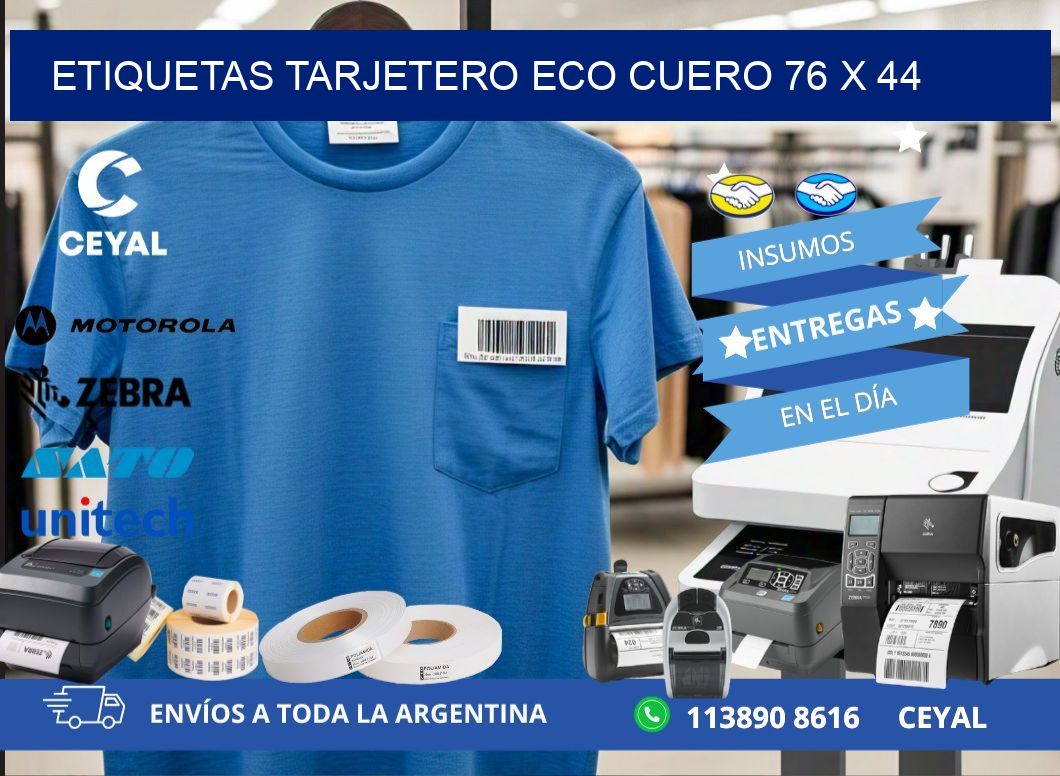 ETIQUETAS TARJETERO ECO CUERO 76 x 44