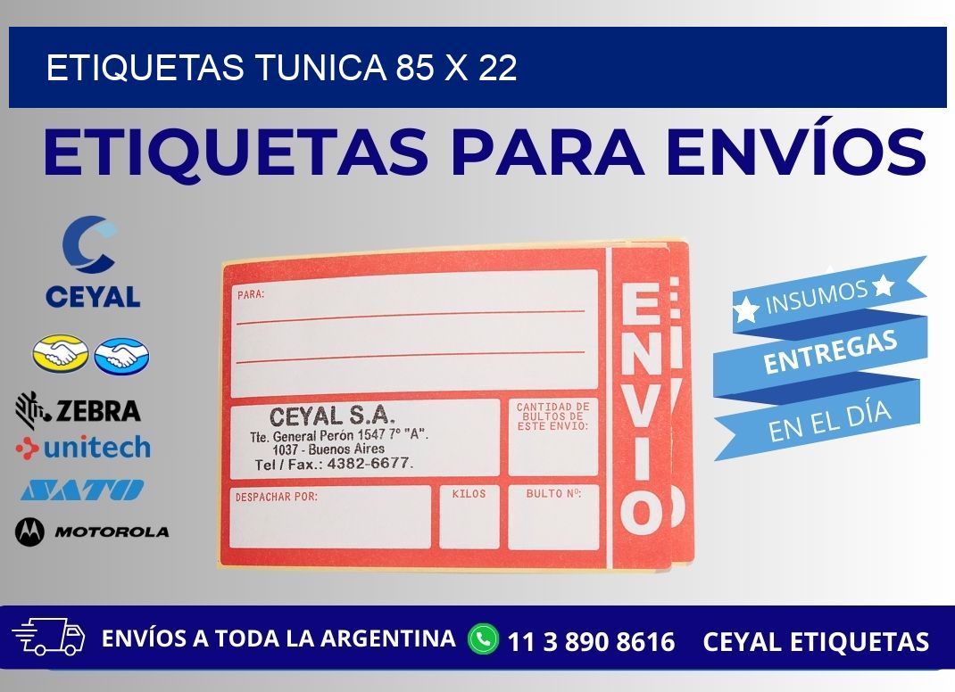 ETIQUETAS TUNICA 85 x 22