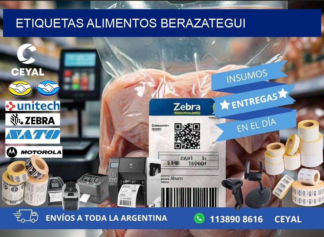 Etiquetas alimentos Berazategui