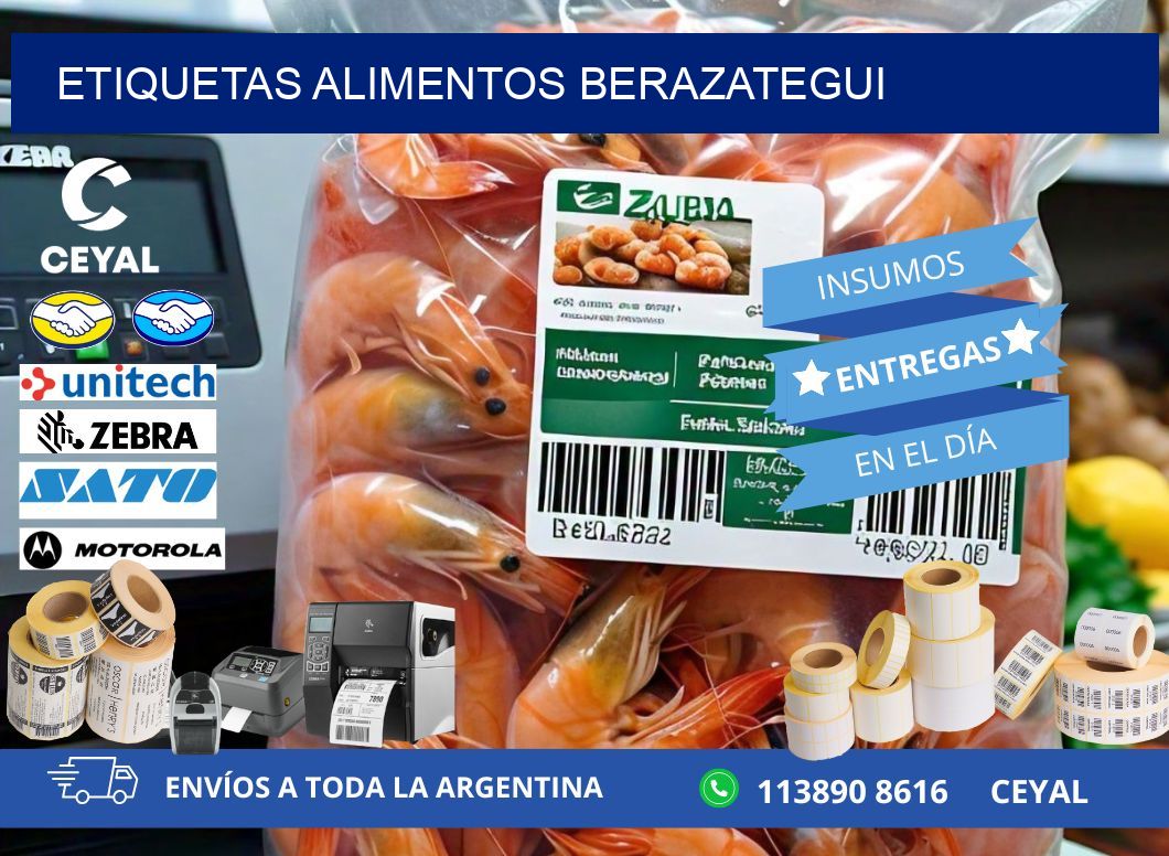 Etiquetas alimentos Berazategui