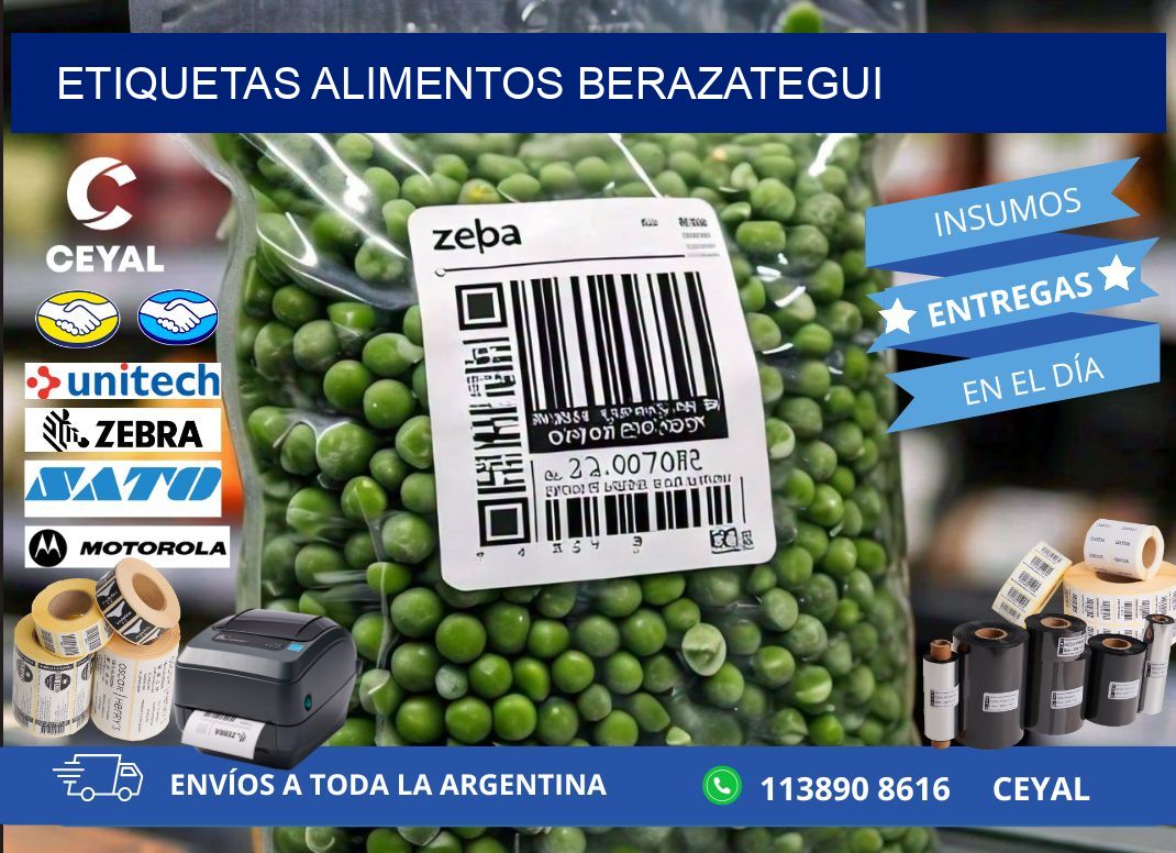 Etiquetas alimentos Berazategui