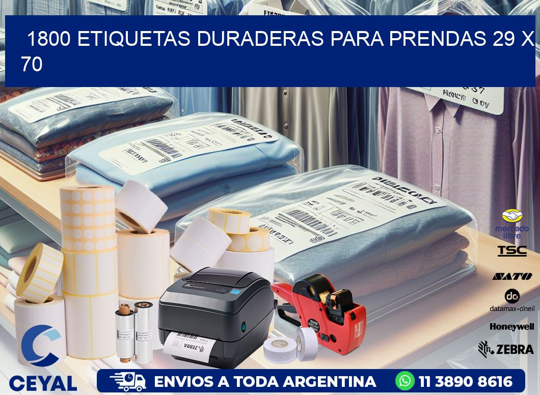 1800 ETIQUETAS DURADERAS PARA PRENDAS 29 x 70