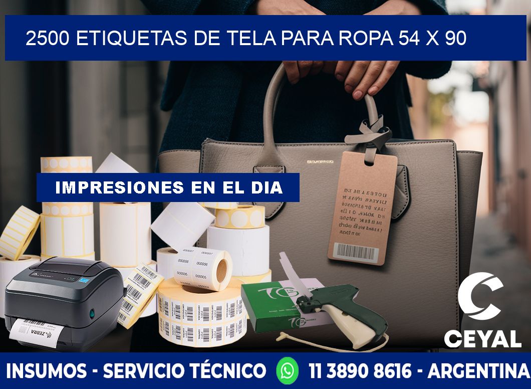 2500 ETIQUETAS DE TELA PARA ROPA 54 x 90