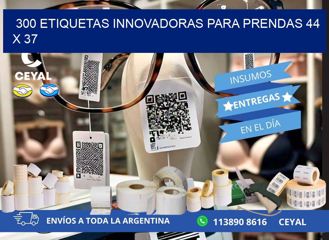 300 ETIQUETAS INNOVADORAS PARA PRENDAS 44 x 37