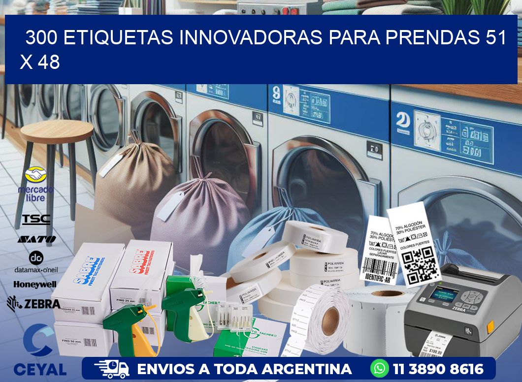 300 ETIQUETAS INNOVADORAS PARA PRENDAS 51 x 48