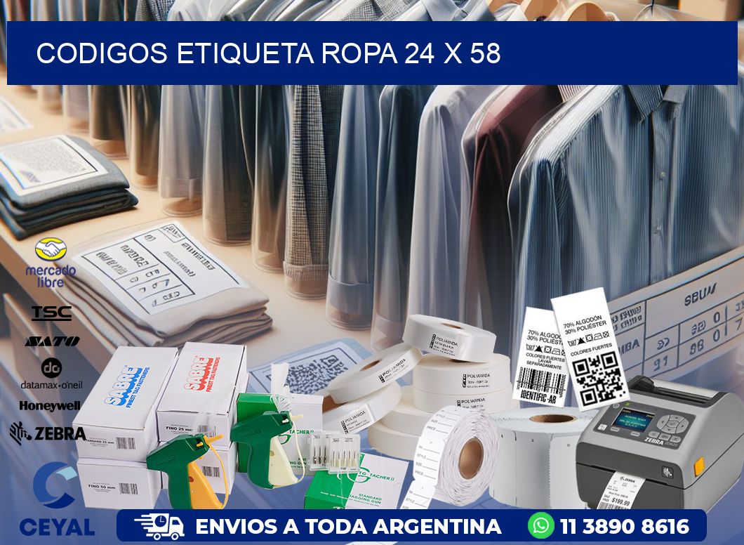 CODIGOS ETIQUETA ROPA 24 x 58