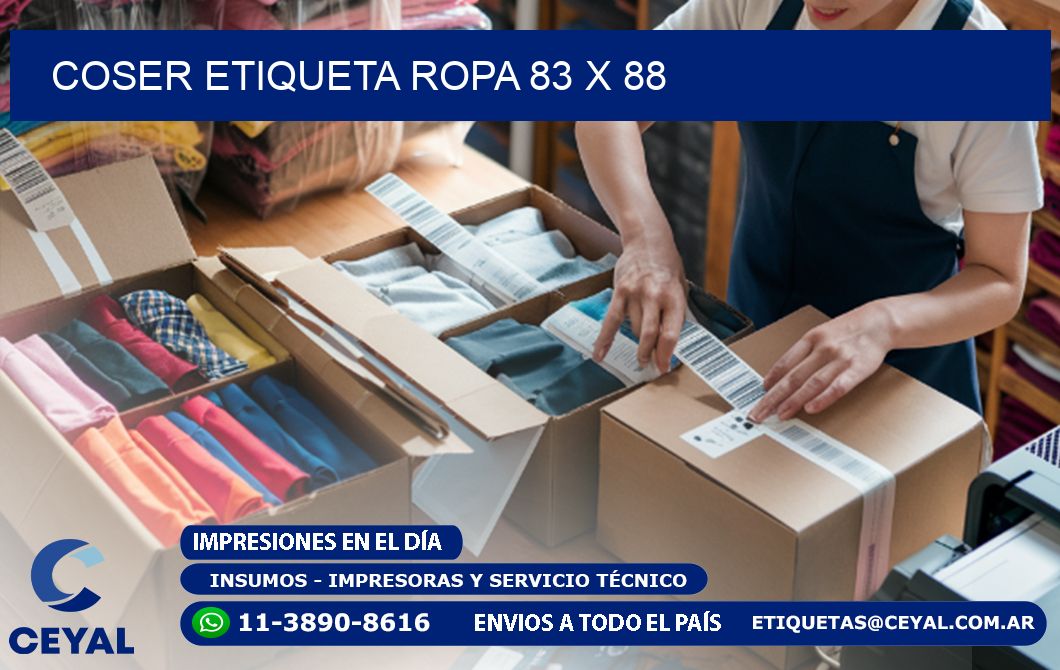 COSER ETIQUETA ROPA 83 x 88