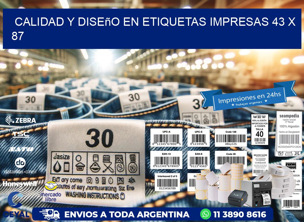 Calidad y Diseño en Etiquetas Impresas 43 x 87