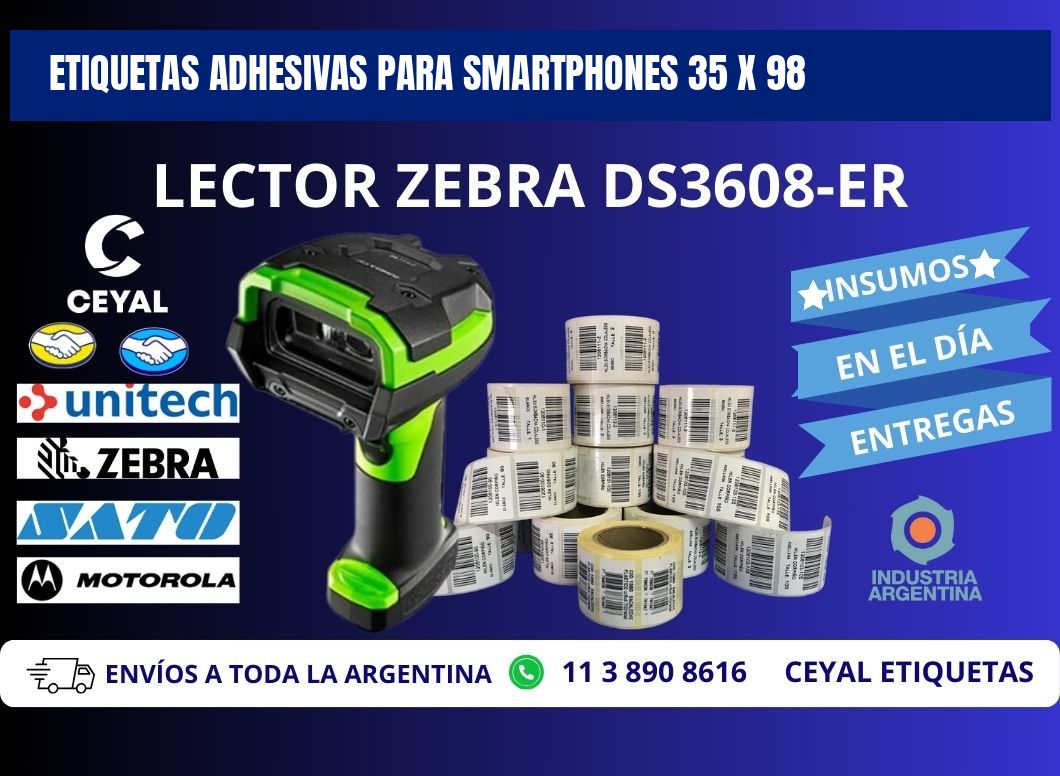 ETIQUETAS ADHESIVAS PARA SMARTPHONES 35 x 98