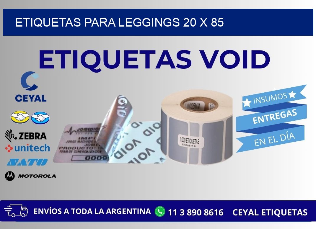 ETIQUETAS PARA LEGGINGS 20 x 85