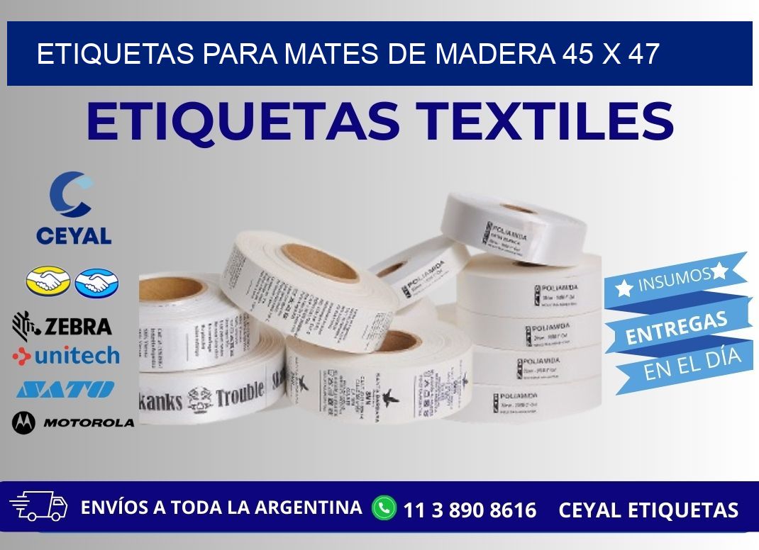 ETIQUETAS PARA MATES DE MADERA 45 x 47