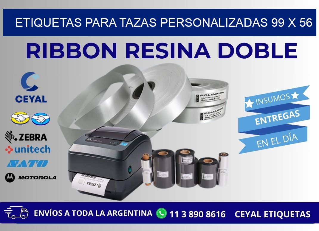 ETIQUETAS PARA TAZAS PERSONALIZADAS 99 x 56