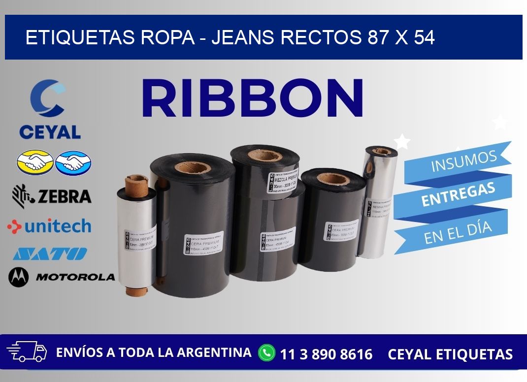 ETIQUETAS ROPA – JEANS RECTOS 87 x 54