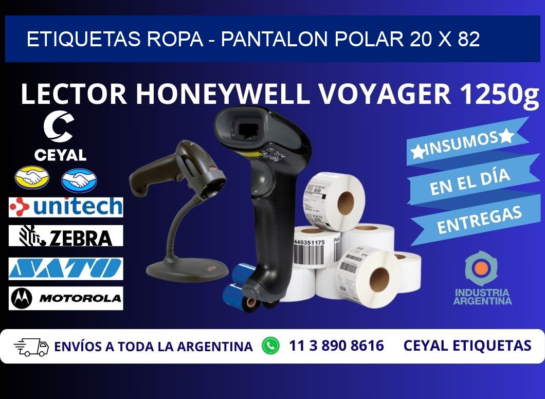 ETIQUETAS ROPA - PANTALON POLAR 20 x 82