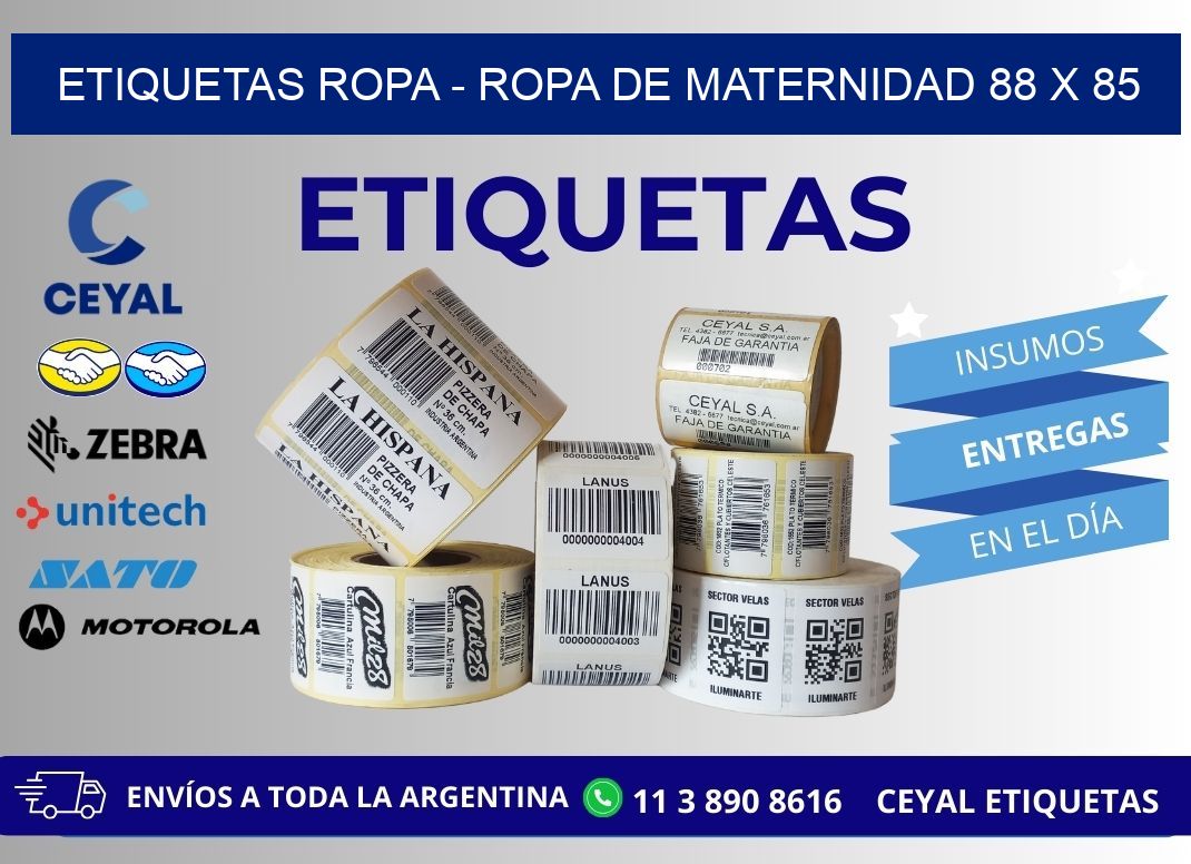 ETIQUETAS ROPA – ROPA DE MATERNIDAD 88 x 85