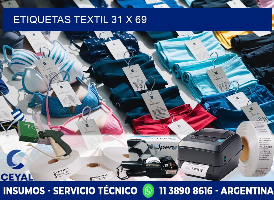 ETIQUETAS TEXTIL 31 x 69