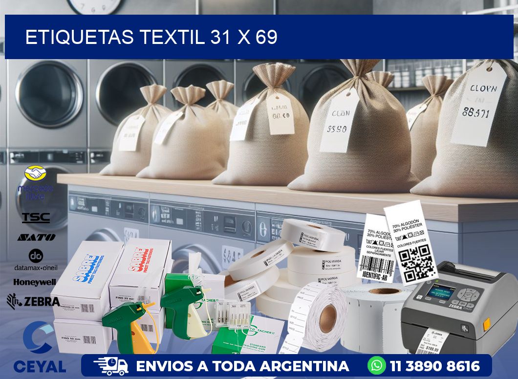 ETIQUETAS TEXTIL 31 x 69