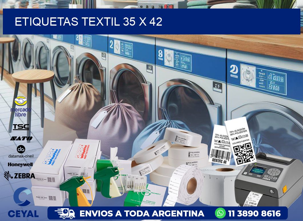 ETIQUETAS TEXTIL 35 x 42