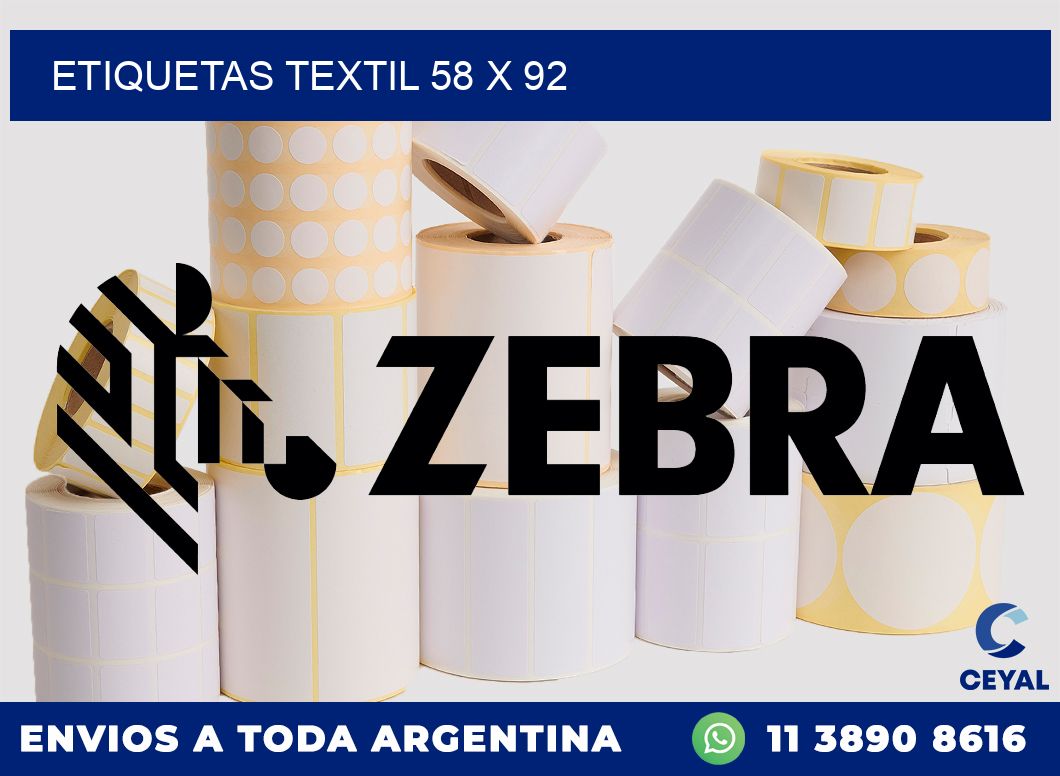 ETIQUETAS TEXTIL 58 x 92