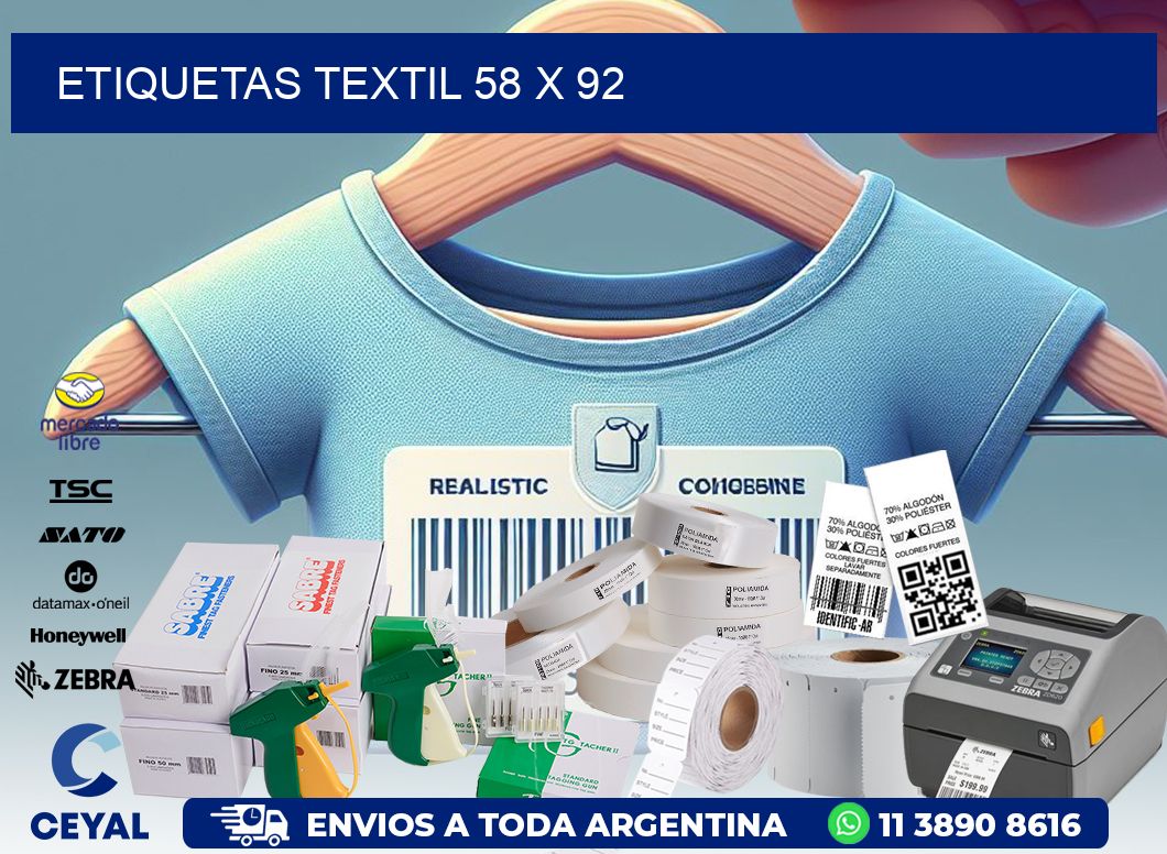 ETIQUETAS TEXTIL 58 x 92