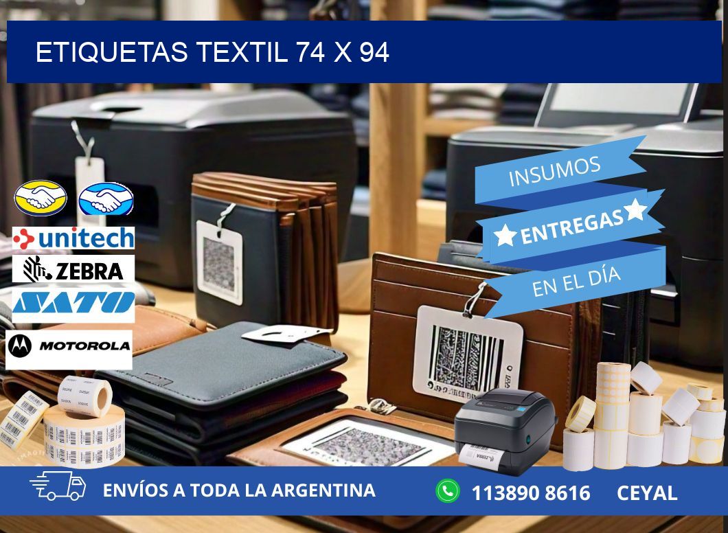 ETIQUETAS TEXTIL 74 x 94