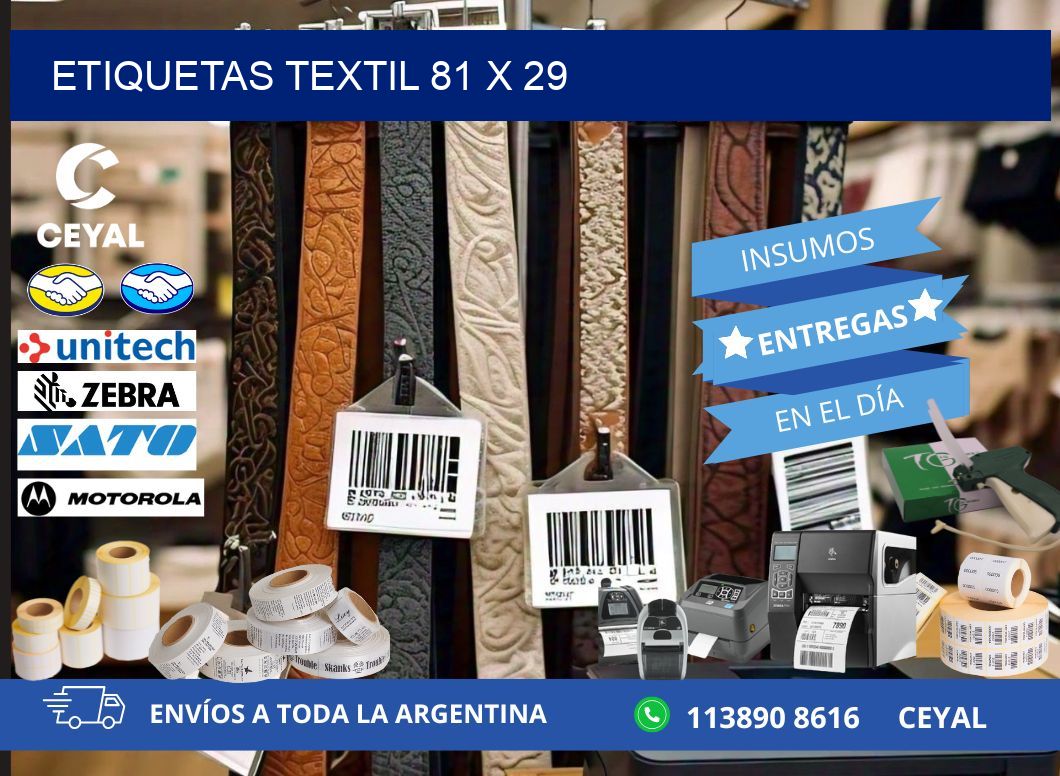 ETIQUETAS TEXTIL 81 x 29