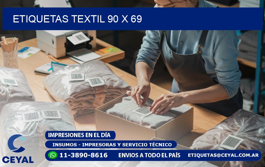 ETIQUETAS TEXTIL 90 x 69