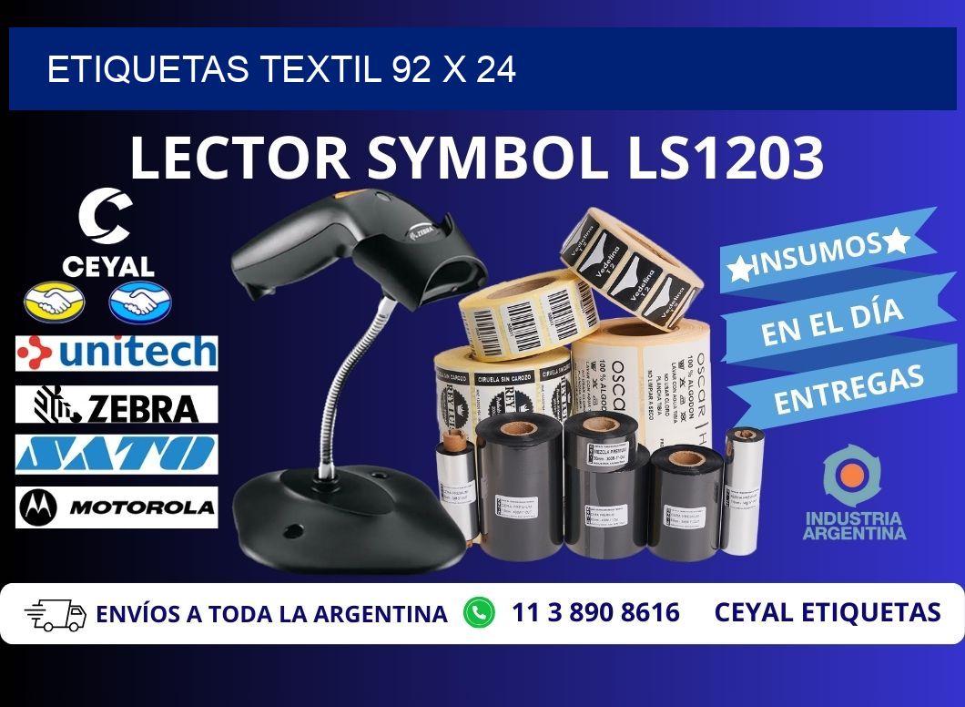 ETIQUETAS TEXTIL 92 x 24